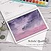 Paul Rubens Watercolor Block, 140-lb Artist Quality Watercolor Paper Pad Acid-Free Cold Pressed, 50 Percent Cotton Rag, Sized 7.6 x 5.3 Inches, 20 Sheet