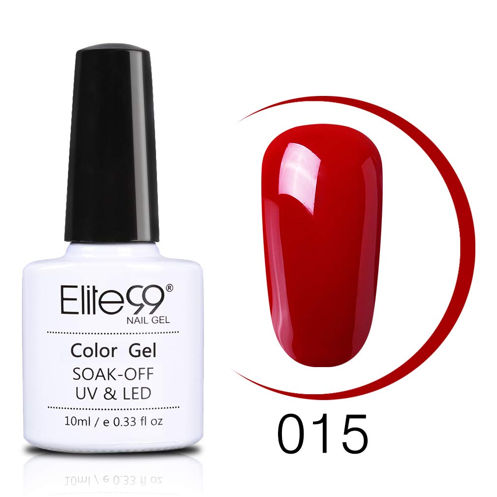 Elite99 10ml Wine Red Color Series Nail Polish Semi Permanent Nail Gel Varnish Soak Off UV LED Gel Lacuqer Colorful Polishes (JH015)
