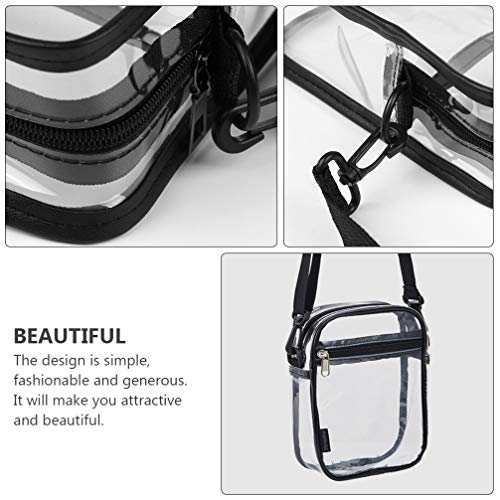 ABOOFAN Bolsa de Ombro Transparente Crossbody Com Alça Ajustável de Fechamento Com Zíper para Mulher