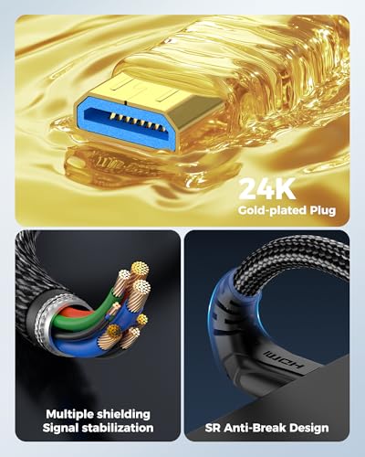 Image of Cratree 8K Micro HDMI to HDMI Adapter, Micro HDMI Male to HDMI Female Adapter Cable,8K@60hz,4K@120hz,Support HDR eARC Dolby Compatible with GoPro Hero 7 6 5 4,Raspberry Pi 4,Sony,Nikon(0.6ft)
