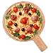 Produktbild Pizzabrett Bambus 30cm Schneidebrett Servierbrett mit Griff Flammkuchenbrett Pizzateller Pizzaschieber Brett für Steak Kuchen Pizza Antipasti Obst