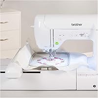 Vista 6 de Brother SE1900 Máquina de coser y bordar, 138 diseños, 240 puntadas integradas, computarizada, área de bastidor de 5" x 7", pantalla táctil LCD
