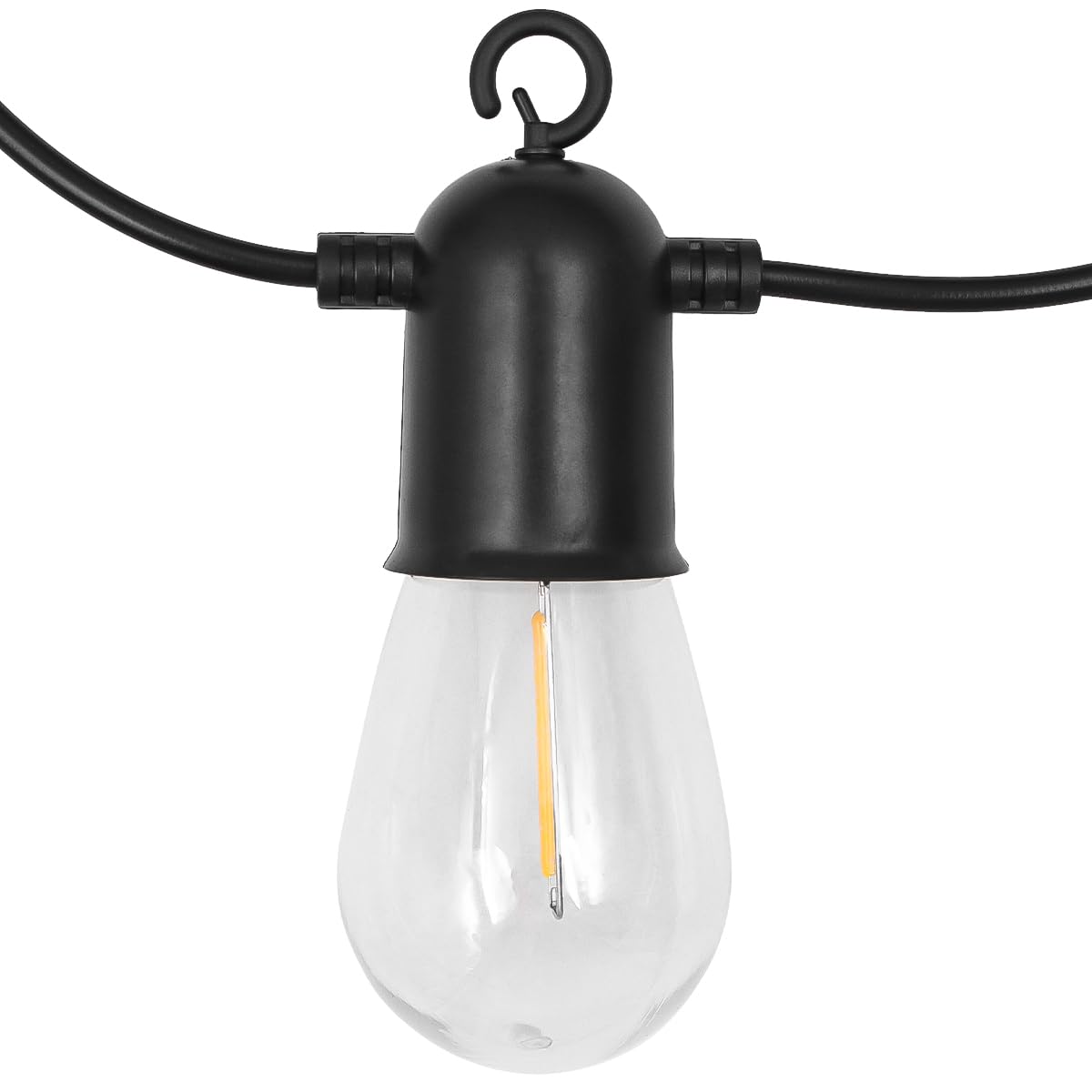 NUZAMAS Licht String S14 Solar Light String 10 Meter Led Lantaarn String Licht Regendicht Decoratie Kleine Lamp Opknoping Licht voor Patio Tuin Bruiloft Warm Wit