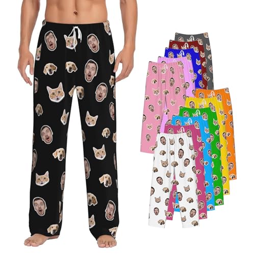 Custom Pajama Pants,Customizable Pajamas, Customized Pajama with Logo/Photo/Face, funny gifts