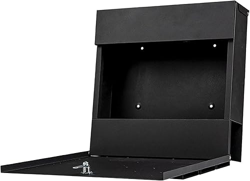 Miniatura 7 de Buzón de acero con bloqueo montado en la pared al aire libre en Valencia Carbon Black, Tamaño 4.3"D x 14.3"W x 14.3"H, El modelo MD25N cuenta con