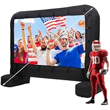 Hipicute Inflatable Movie Projector Screen 17Ft, Outdoor Movie Screen with Quiet Air Blower & Storage Bag, Supports Front/Rear Projection, Easy Setup, Ideal for Home Theater, Movie Nights