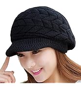 Winter Strickmütze Schirmmütze Damen Wintermütze Beanie Mütze Hüte Mützen Caps Gestrickte Basebal...