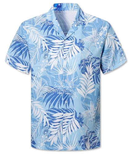 Image of Cromoncent Matching Hawaiian Outfits for Family, Dad and Son Matching Luau Beach Tropical Shirts Mommy Daughter Tropical Sets