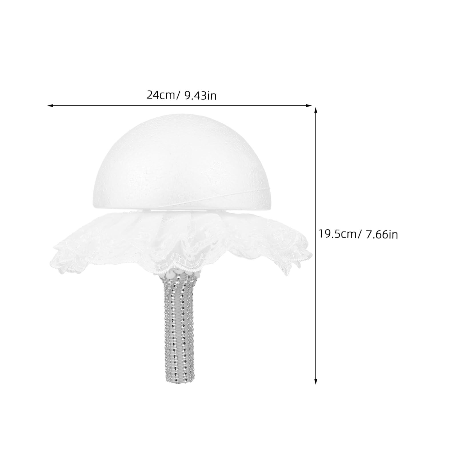 DOITOOL DIY Flower Bouquet Holder Kit Wedding Floral Holder Foam and Lace Collar for Bride