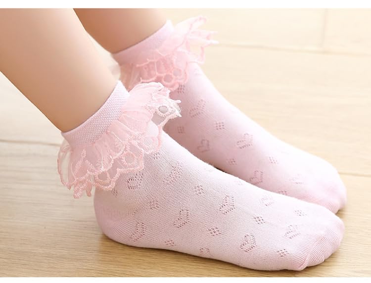 Toptim Kid Girls Socks Yarn Ruffle Little Princess Dress Socks3