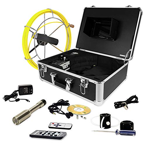 Video Snake 65ft. (20m) Push Rod Pipe and Wall Inspection System, Black (SWJ-3188D)