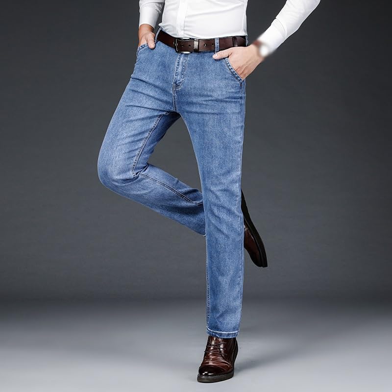 Straight Leg Four Season High-Waisted Business Casual Solid Color Jeans4