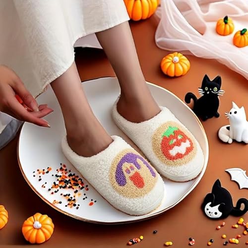 Women's Plush Heart Love Slippers - Blue Eyes Mushroom Cat Ears Retro Memory Foam Soft Plush Home Shoes2