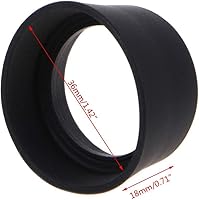 Vista 4 de 2 piezas de protección ocular de goma suave 1.142-1.181 in protectores de ojos copas cubiertas para oculares de microscopio binocular tapas negras.