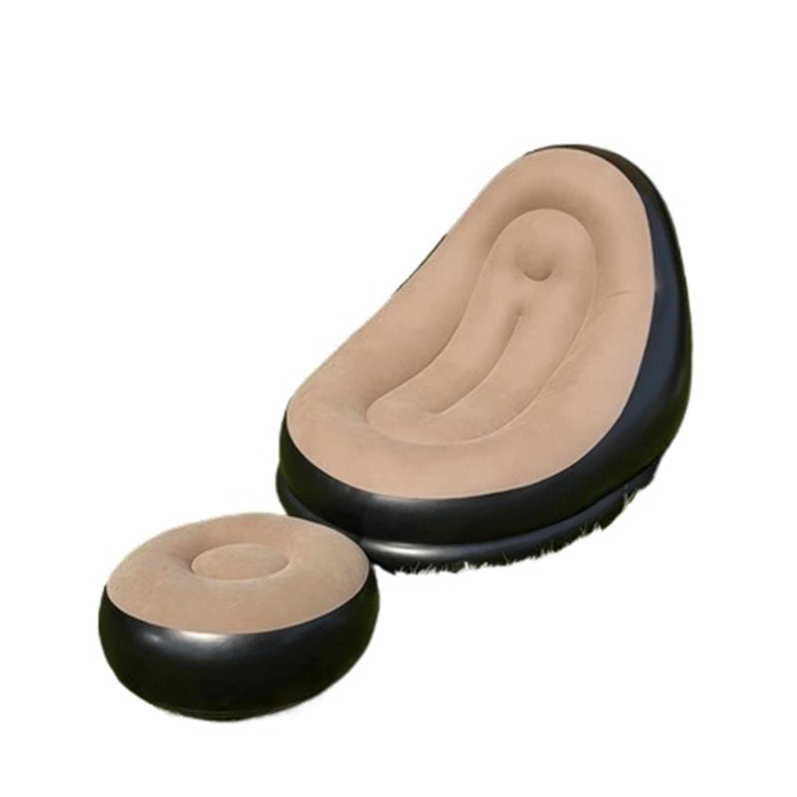 Chaise gonflable marron pour le camping et les siestes au jardin
