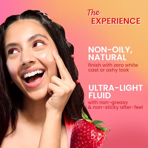 Image of Dot & Key Strawberry Dew Tinted Sunscreen SPF 50+ Pa++++ - 00 Peony In-Vivo Tested | For Daily Wear, Brightens & Protects Skin, Ultra-light, Blends Easily, With Niacinamide, Natural Finish, Non-Greasy, Non-Stickys | 50ml