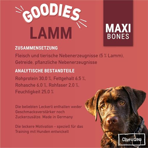 Chewies Goodies Maxi Lamm Leckerlies für Hunde, 200g (1er Pack)