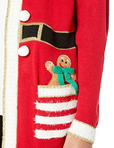 Blizzard Bay Women's Ugly Christmas Santa Sweater, Christmas Red, Medium #TOP1