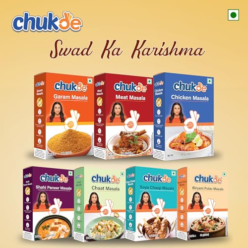 Image of Chukde - Meat Masala - Mutton Curry Powder - Aromatic Indian Spice Blend for Flavorful Meat Dishes - Ideal for Spicy Meat Curries & Grills - No Artificial Colors & Additives - 100 Gm (Pack of 2)