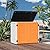 HOMSPARK Storage Shed Weather Resistance, Multi-Purpose Outdoor Storage Cabinet for Backyards and Patios, Horizontal Storage Shed for Lawnmower, Patio Accessories (Orange, Large - 26 cu.ft)