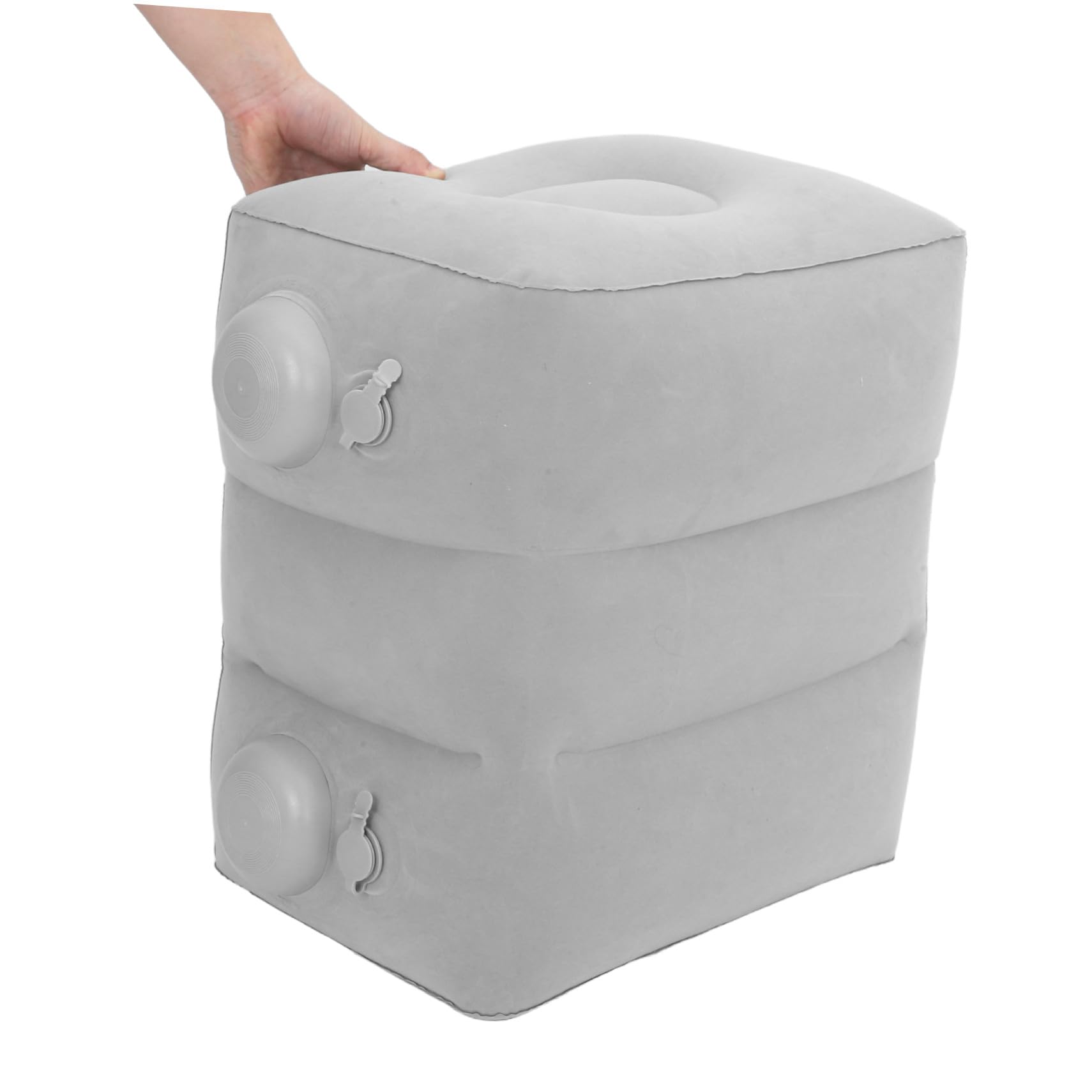 Healifty Reposapiés De Avión Reposapiés Inflable Light Grey