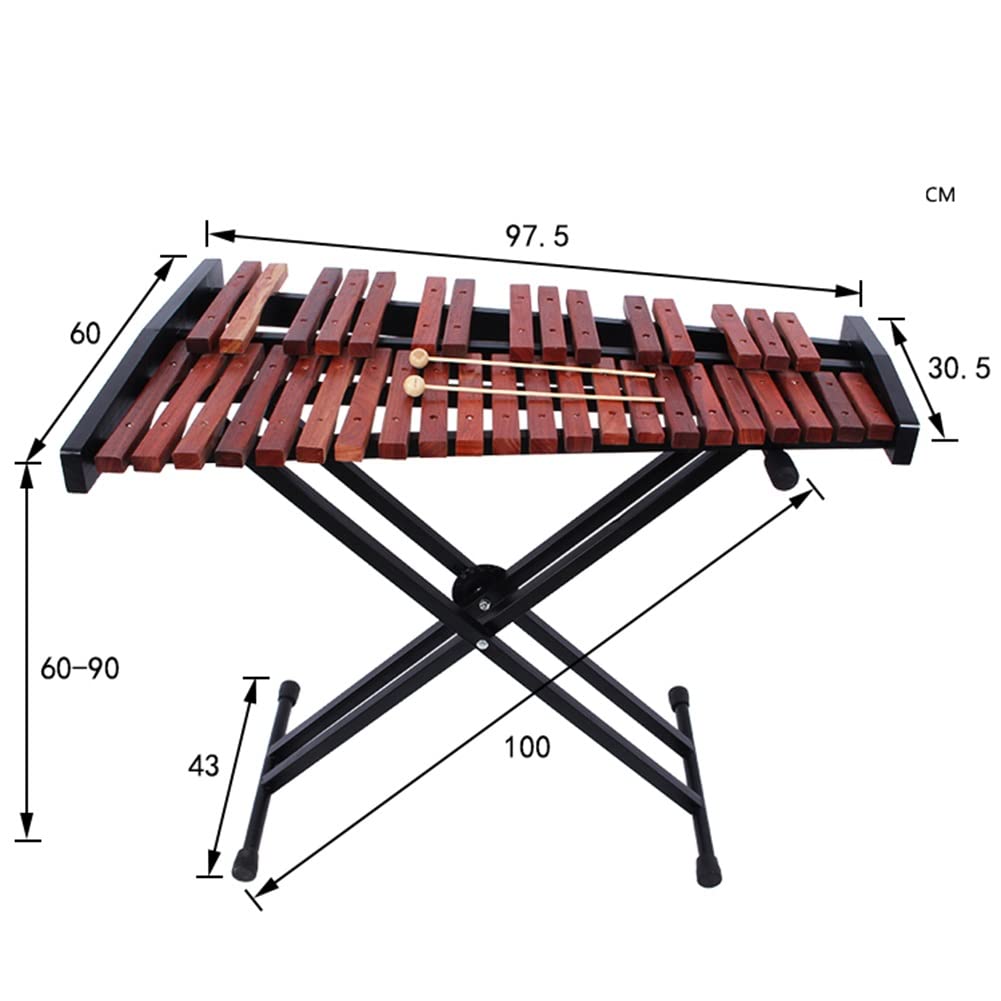 37 kluczy ksylofonowe drewniane glockenspiel instrument edukacyjny ze stojakiem na młotki i torbą na koncert dla uczniów zespołu profesjonalnych graczy