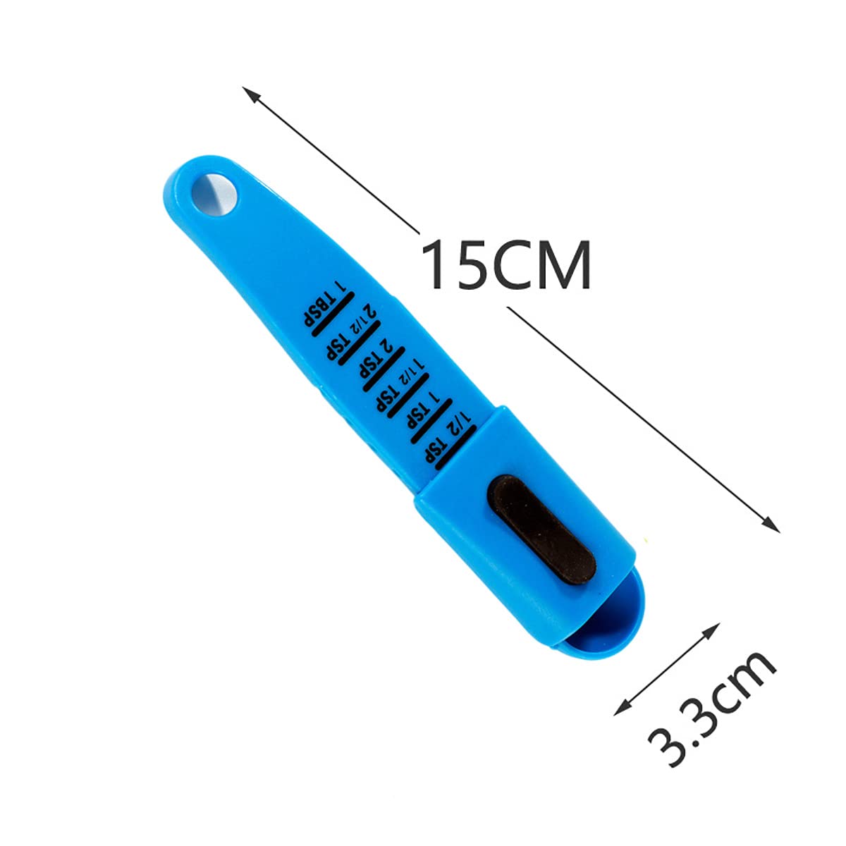 2 PCS Adjustable Measuring Spoon Set,Adjustable from 1/2 Teaspoon to 1? Measuring Dry/Liquid Ingredients,Metering Spoon for Baking,Cooking,Powder (blue)