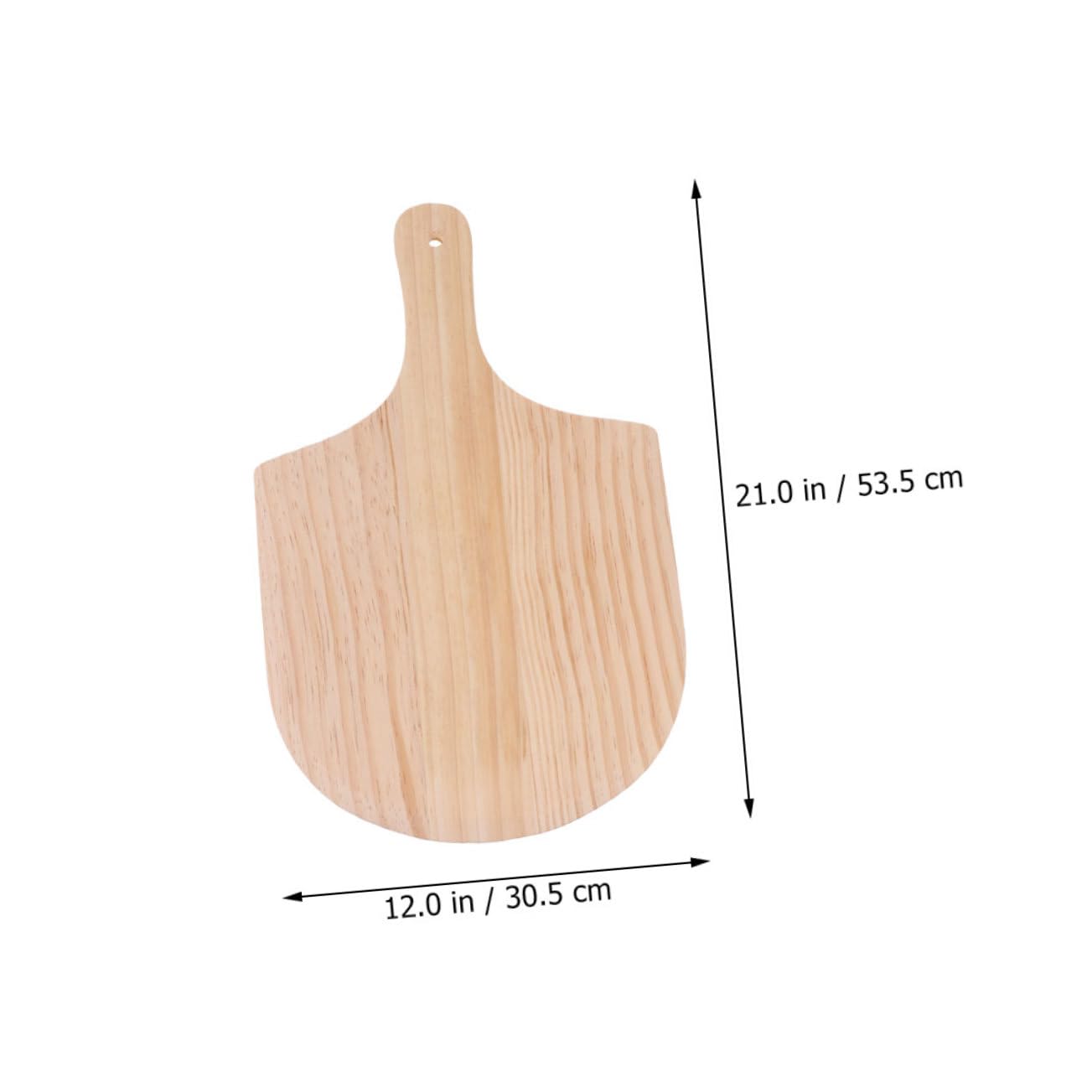 GRIRIW Wooden Pizza Peel with Handle Pizza Paddle Cutting Board for Baking Serving and Chopping Versatile Food Serving Tray Wood Design for Indoor Outdoor Use