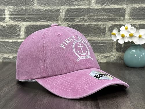 Image of Sailing Captain Hat for Boat Owners, Skipper Baseball Cap for Adult | Boating & Lake Days, Nautical Inspired Style, Detailed Embroidery, Adjustable Buckle Back