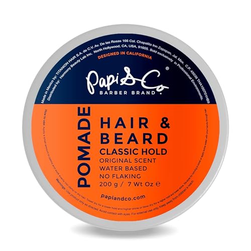 PAPI & CO. - Men's Pomade, Water Based Pomade, Classic Hold, 200 g
