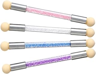 Healeved 4 Piezas Pluma De Esponja De Uñas Suministros De Dibujo Pluma De Esponja De Mezcla De Artista Esponja De Arte De Uñas Herramientas De Mezcla Para Dibujar Frotar Esponja El Plastico