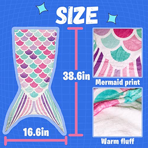 Krarici Little Mermaid Tail Wearable Blanket For Kids Girls Teens Sleeping Bags All Seasons (Pink) #TOP4