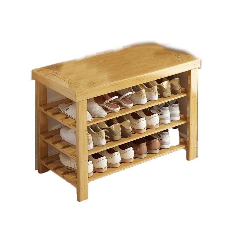 Étagère à chaussures avec tabouret d'entrée moyen pour couloir et maison