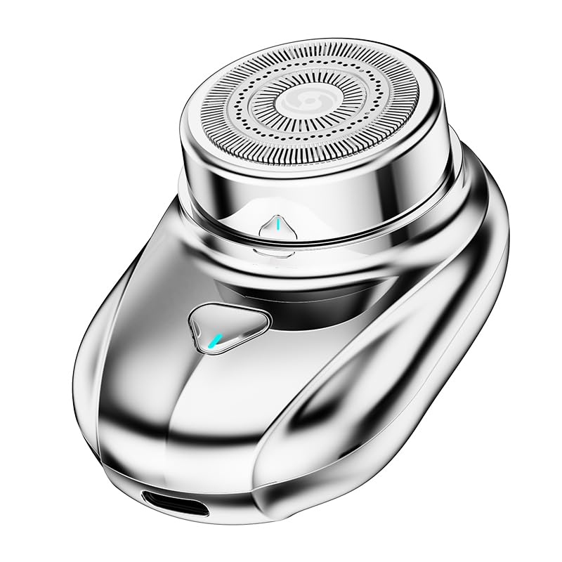 Mini rasoir électrique rechargeable étanche IPX7 avec bouton de commande unique
