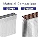 HW HAMWOO 18 Gauge Brown T-Head Brad Nails,Galvanized 18 GA Nail Gun Nails AssortedSuitable for Most Brand of 18 Gauge for Pneumatic, Electric Brad Nailer (5/8