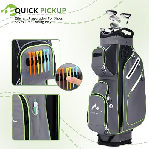 UNIHIMAL Bolsa para carrinho de golfe de 14 vias com parte superior divisória de comprimento total e