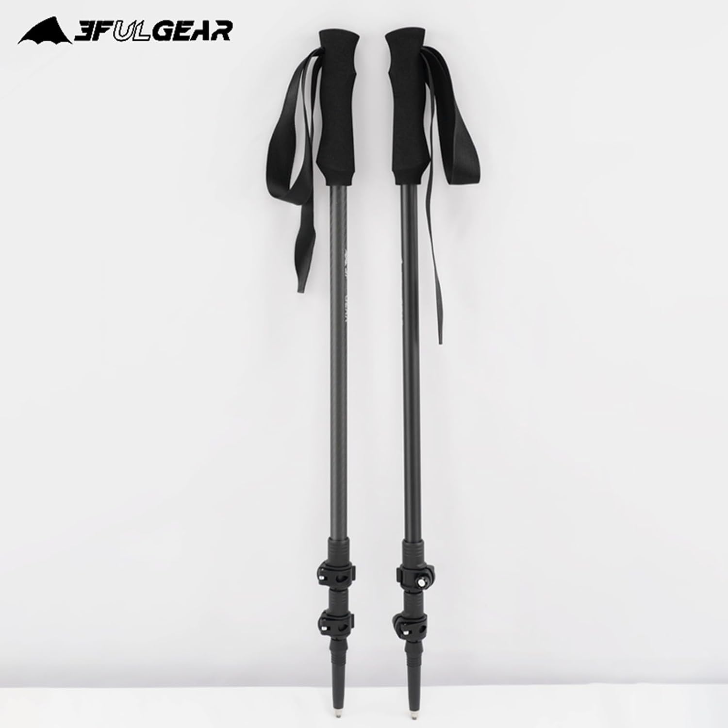 3FULGEAR Trekking Poles, Lightweight Telescopic Hiking Poles with EVA Handle Walking Sticks for Camping, Climbing, Backpacking, Mountaineering