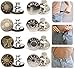 8PCS Perfect Fit Instant Button Pin, Instant jeans Buttons tightener, Jean Replacement Buttons Removable Button for loose jeans No Sew Buttons to Extend or Reduce an Inch to Any Pants Waist in Seconds