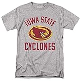 Iowa State University CyclonesOfficial Cyclones Logo Unisex Adult T-Shirt, Athletic Heather, Medium