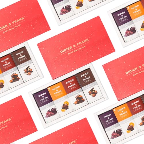 Image of Didier & Frank Luxury Assorted Chocolate Gift Box | Rakhi Gift Pack | Premium Assorted Chocolates | 4 x 40g Bars (160g Total) | Festive Chocolate Gift