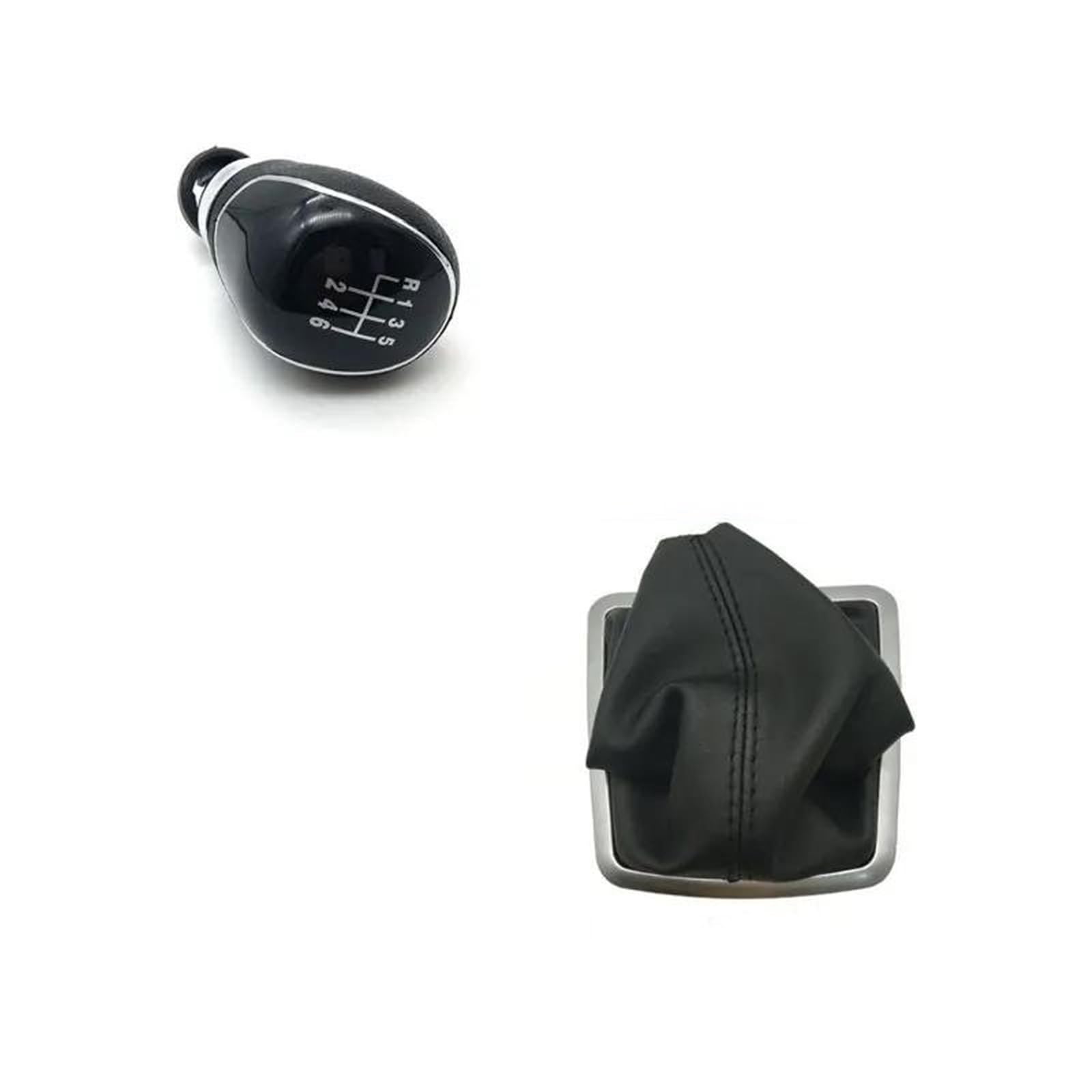 Fhuwaz Black Big 6Speed Car Gear Knob For Focus 2 Mk2 Fl Mk3 Mk4 Mk7 Fiesta Car Styling Silver Black Gear Shift Knob 5 6 Speed Manual(Black Big 6Speed)