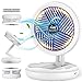 GENCOLY Wentylator biurkowy USB, wentylator stołowy z regulowanym światłem LED, cichy składany mini wentylator 4 ustawienia prędkości silny przepływ powietrza akumulator przenośny wentylator do domu biura na zewnątrz kemping