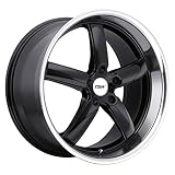 Radgröße: 45,7 x 20,3 cm TSW Stowe Rad schwarz lackiert (18 x 9,5 Zoll / 5 x 112 mm, 35 mm gekröpft)