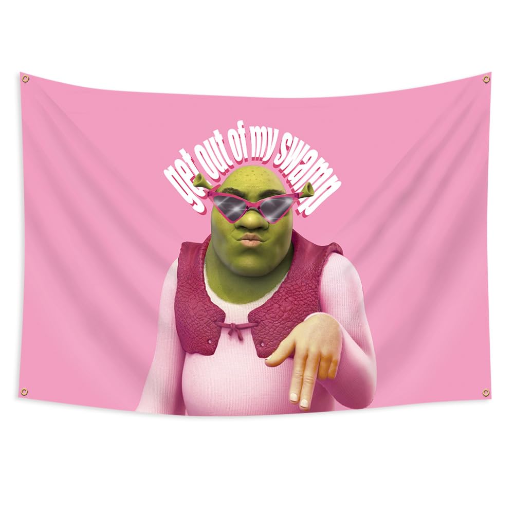 Konern Shrek Tapestry, 40 x 60 Inch, Pink Get Out Of My Swamp, Funny Meme Tapestry, Wall Hanging (Duplex Print, Bright and Vivid 150D Polyester, Brass Grommet Design Is Durable : Amazon.de: Konern Shrek Tapestry, 40 x 60 Inch, Pink Get Out Of My Swamp, Funny Meme Tapestry, Wall Hanging (Duplex Print, Bright and Vivid 150D Polyester, Brass Grommet Design Is Durable : Amazon.de:
