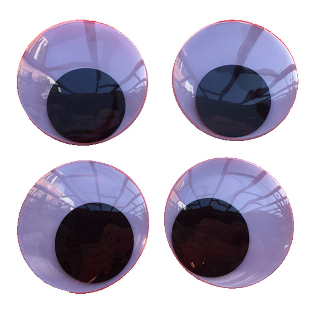 lasenersm 4 Pieces 3" (7.6cm) Giant Wiggle Eyes with Self Adhesive Wiggle Googly Eyes Big Wiggle Eyes for DIY Scrapbooking Crafts Toy
