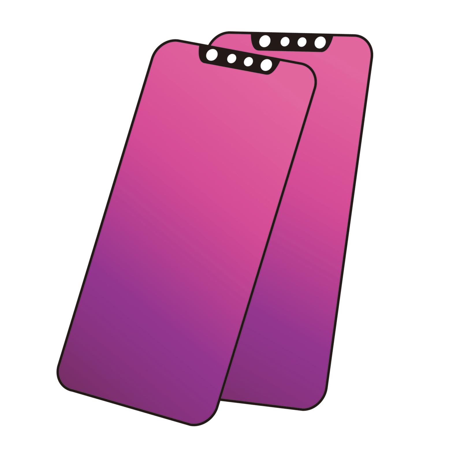 2枚 For iPhone 13 Pro Max/14 Plus ガラスフィルム 覗き見防止 紫 グラデーション 硬度9H 耐衝撃 気泡ない 覗き見防止フィルム For iPhone14Plus プラス 保護フィルム のぞき見防止 アイフォン13プロマックス (6.7インチ)