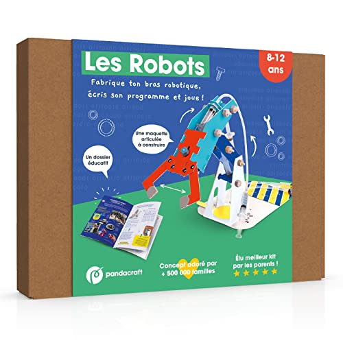 Les robots - Kit Pandacraft 8-12 ans: Fabrique ton bras robotique et joue en le faisant bouger