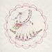 Fairway 95192 Quilt Blocks, Parasol Lady Design, 18 by 18-Inch, White