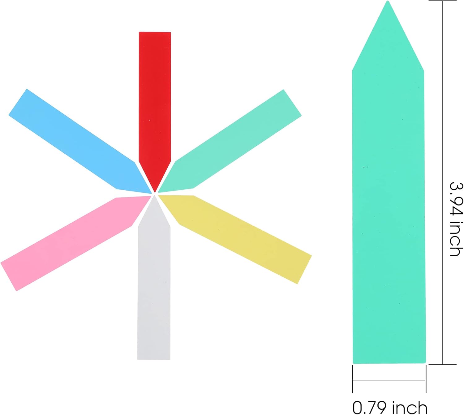 600 Pcs 4" Plant Labels Plastic Waterproof Plant Tags Seed Pot Marker Nursery Garden Seed Stake Tags Plant Classification Sorting Sign Flower Mark (Red) - Image 5