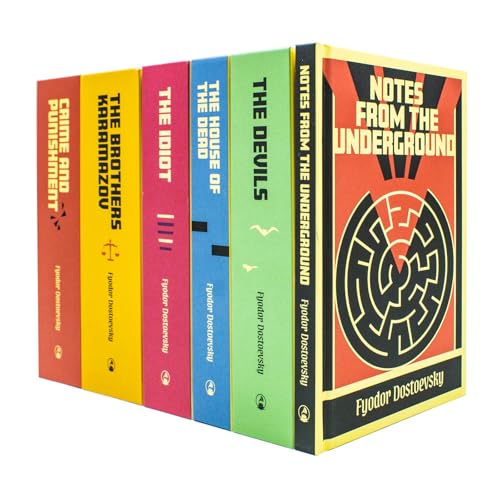 Image of Complete Collection of Fyodor Dostoevsky 6 Hardback Books Box Set: Crime and Punishment, Notes from the Underground, The Idiot, The Brothers Karamazov, The House of the Dead, The Devils